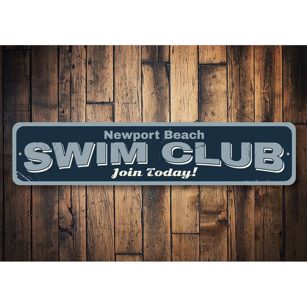 Swim Club Sign
