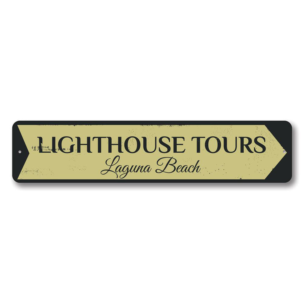 Lighthouse Tours Metal Sign