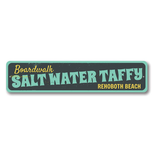 Saltwater Taffy Metal Sign