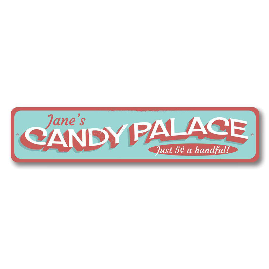 Candy Palace Metal Sign
