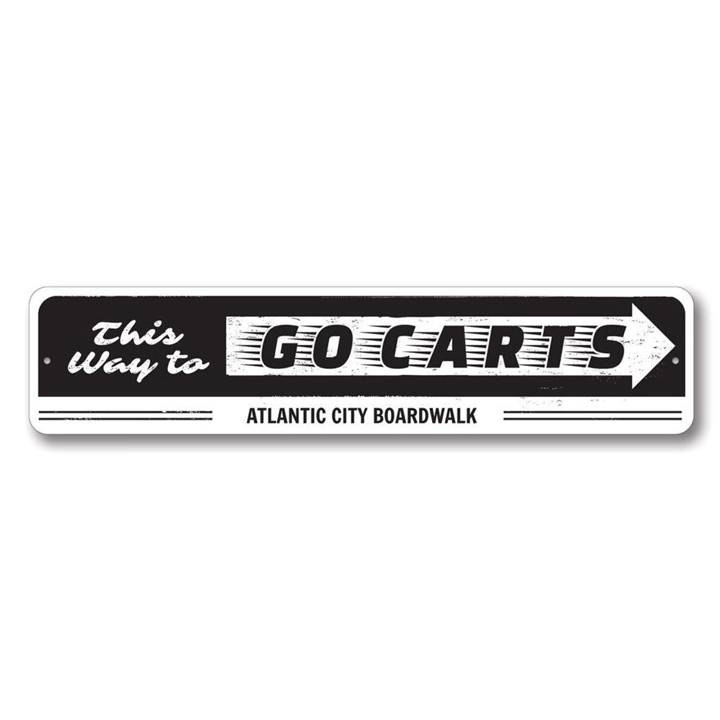 Go Cart Metal Sign