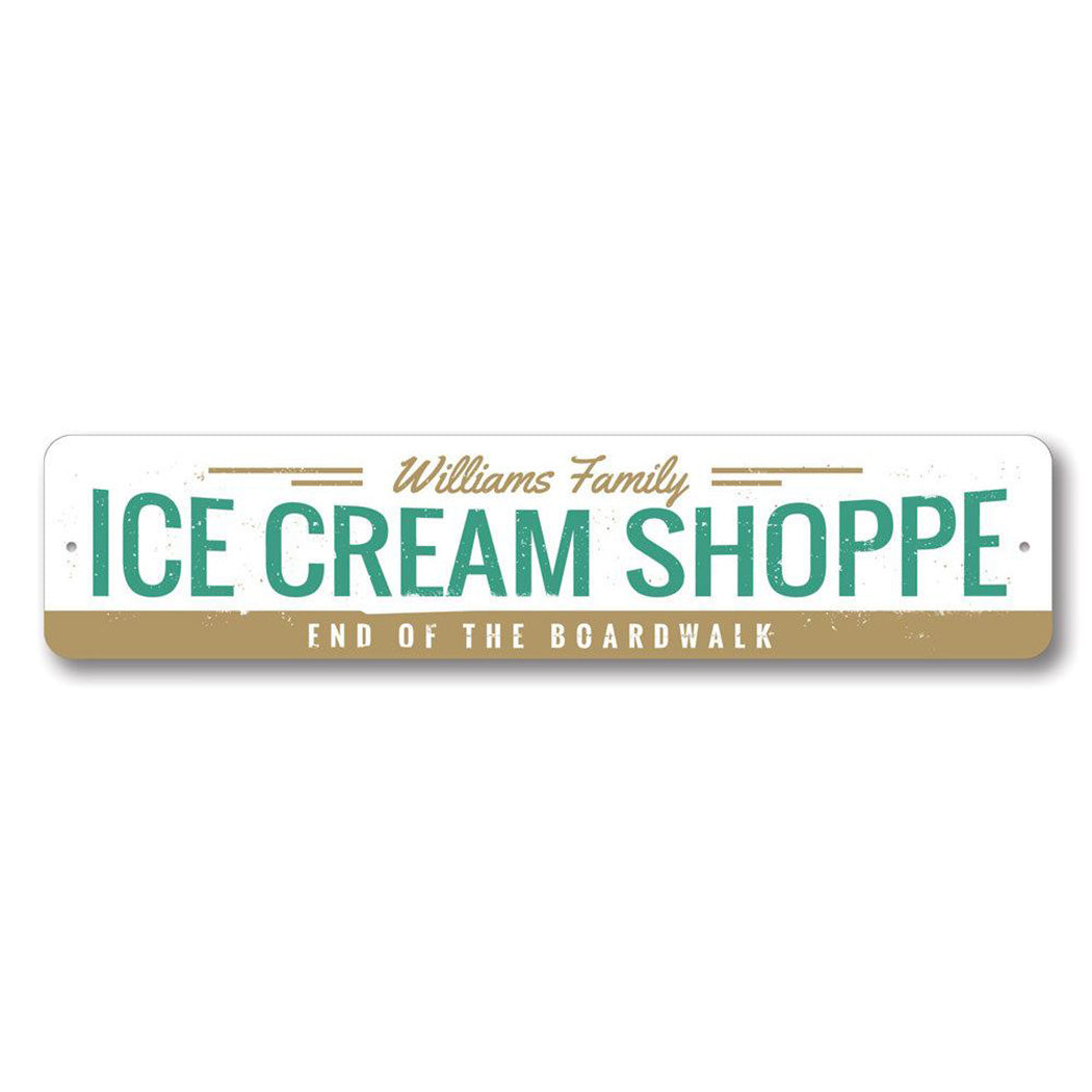 Ice Cream Shoppe Metal Sign