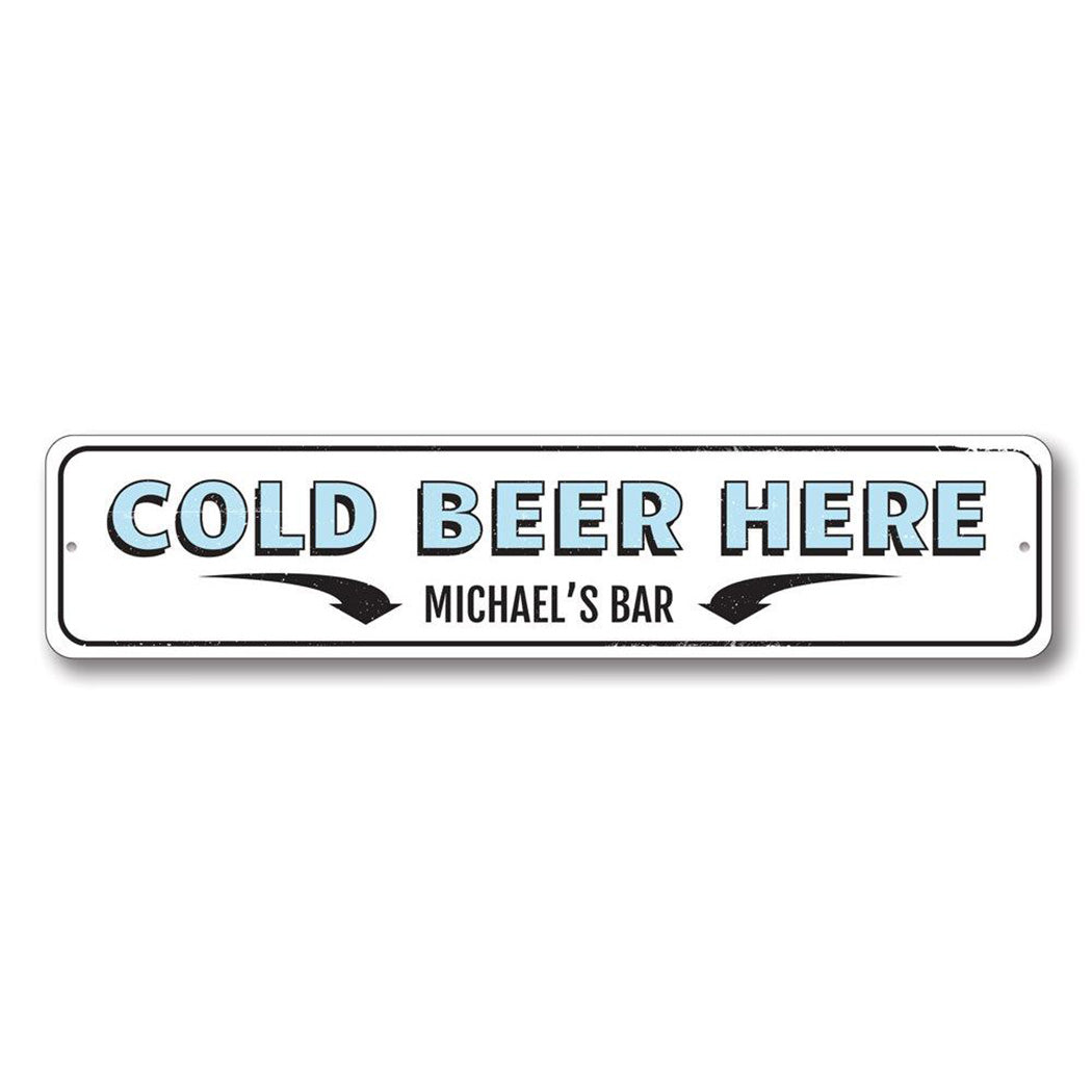 Vintage Cold Beer Here Sign – Lizton Sign Shop Wholesale
