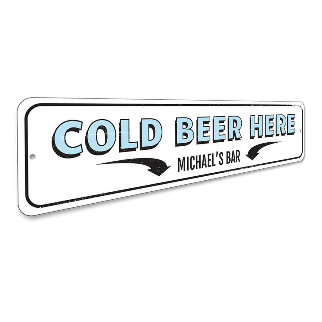 Vintage Cold Beer Here Sign – Lizton Sign Shop Wholesale