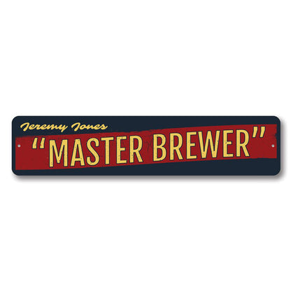 Master Brewer Metal Sign