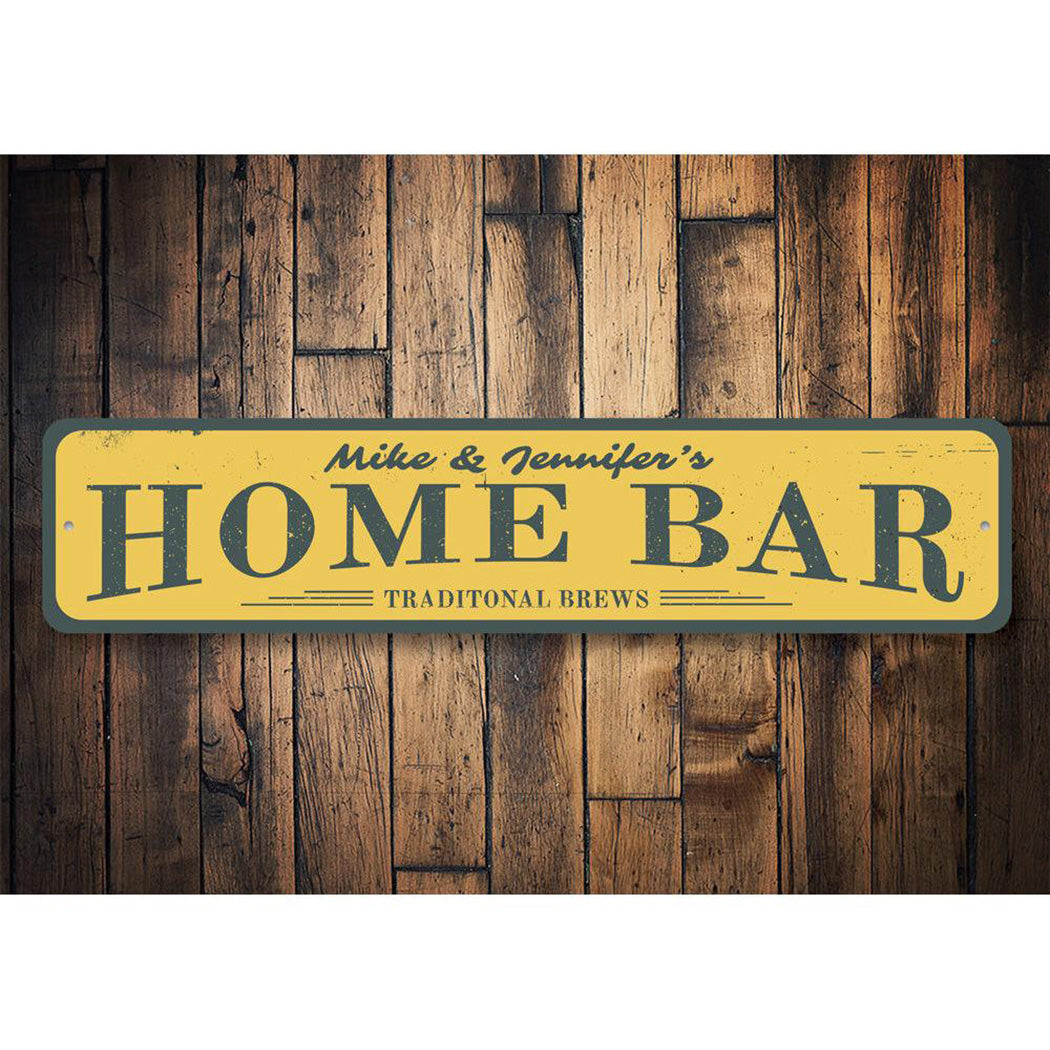 Traditional Brew Home Bar Sign