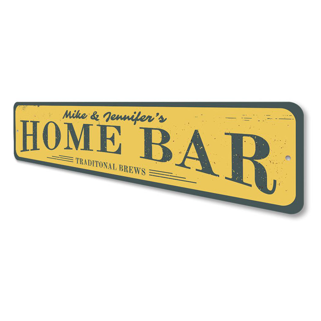 Traditional Brew Home Bar Sign