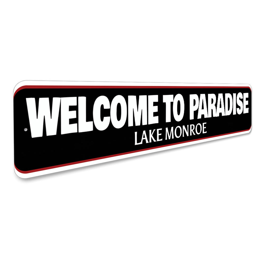 Welcome to Paradise Lake Sign