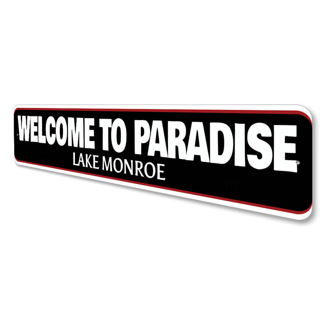 Welcome to Paradise Lake Sign