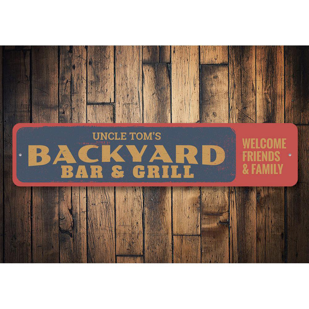 Backyard Bar & Grill Sign