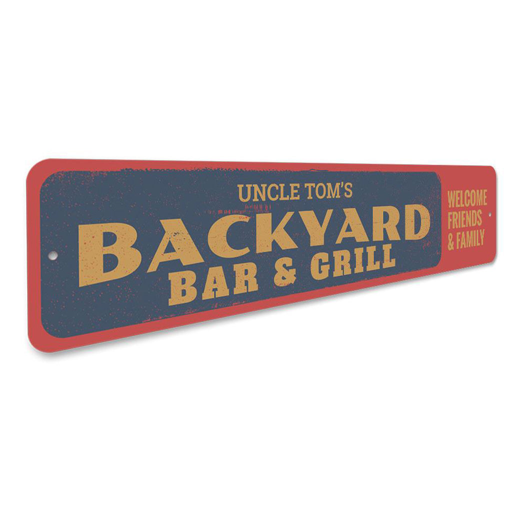 Backyard Bar & Grill Sign