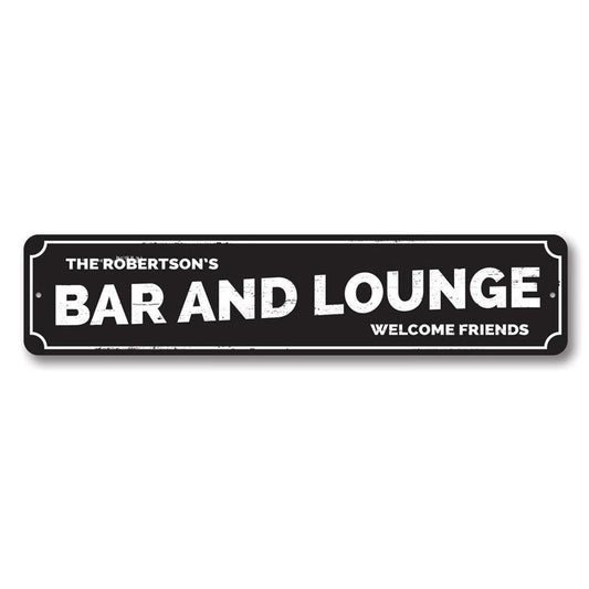 Bar and Lounge Metal Sign