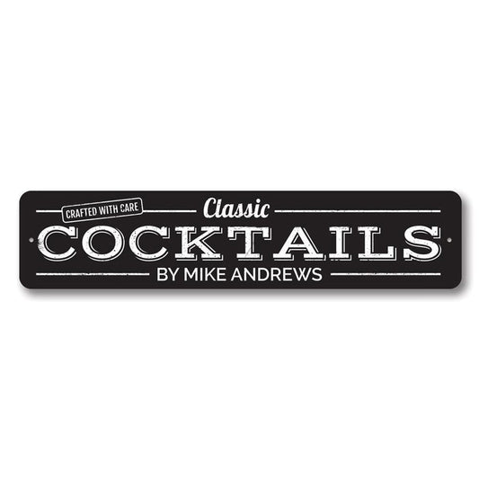 Classic Cocktails Metal Sign