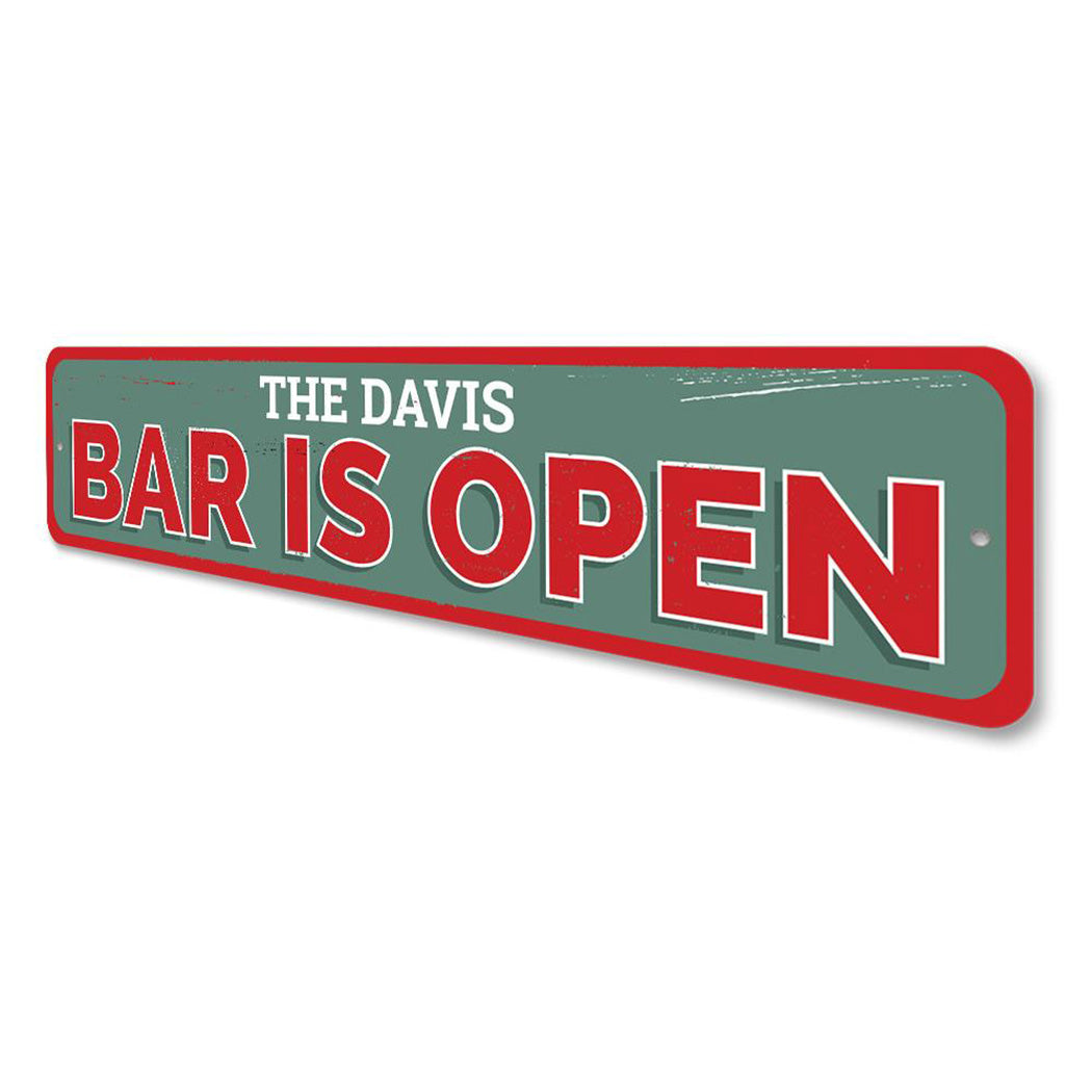 Bar Is Open Sign