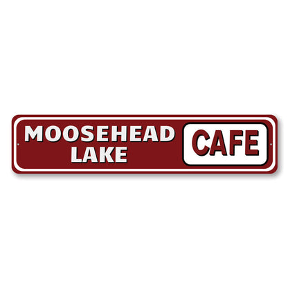 Lake Cafe Metal Sign