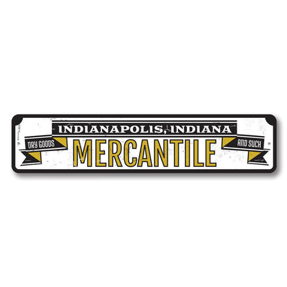 Mercantile Dry Goods Metal Sign