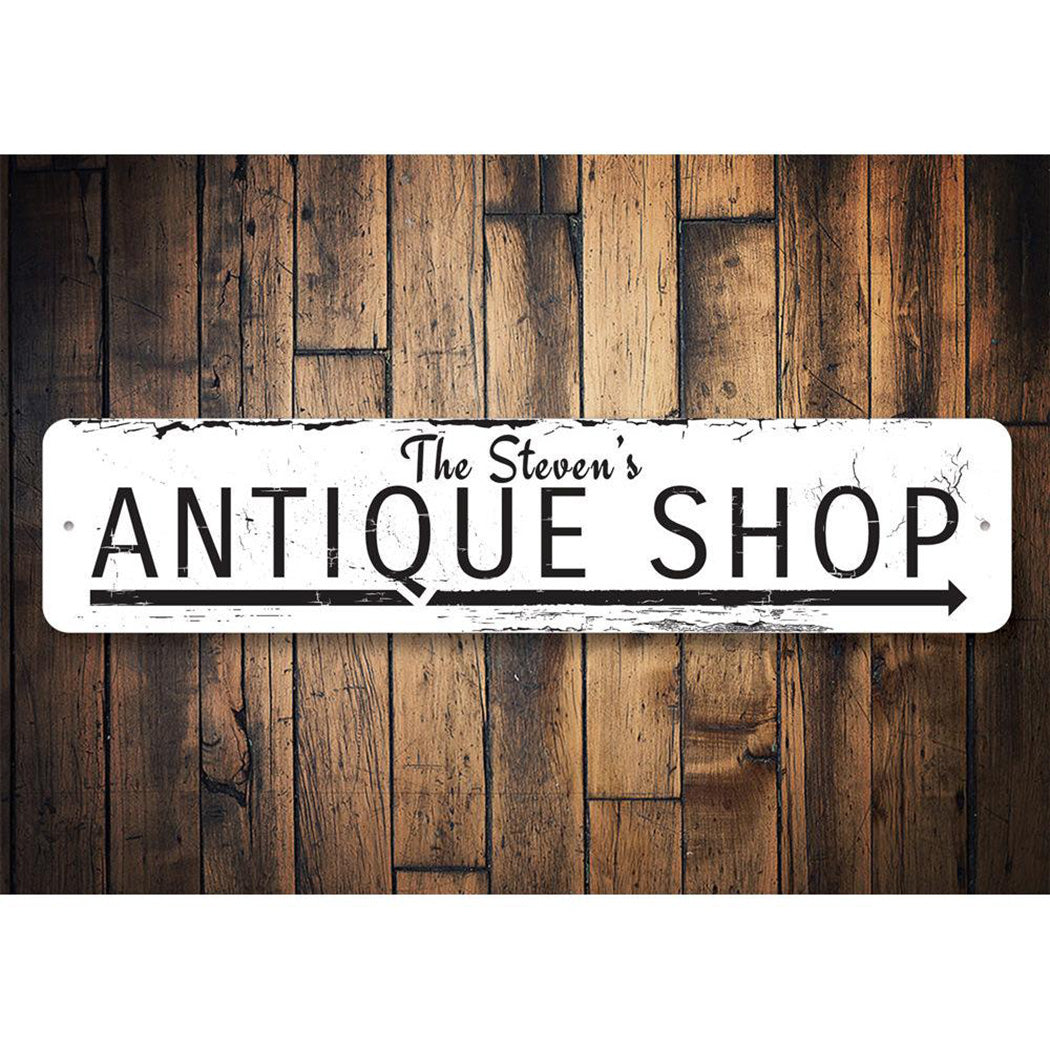 Antique Shop Arrow Sign