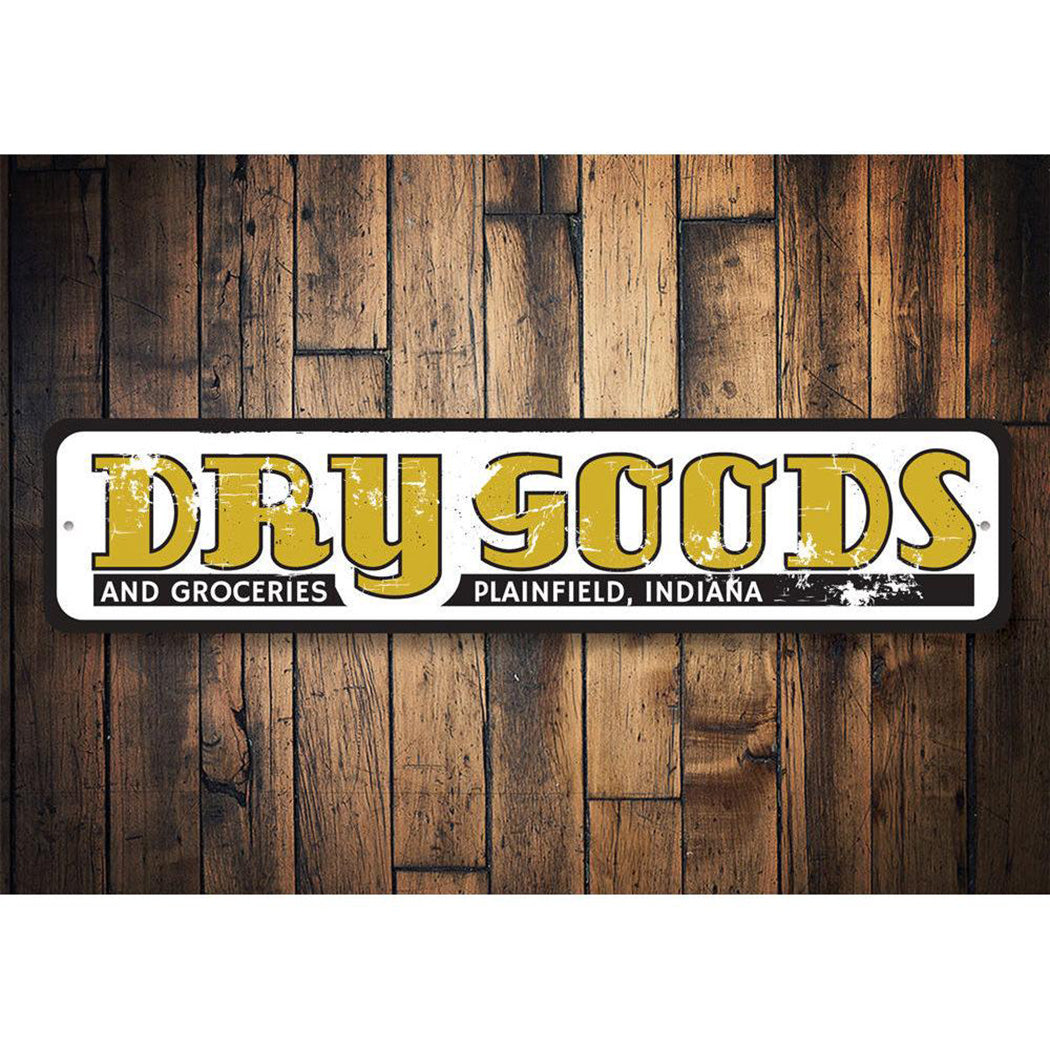 Dry Goods and Groceries Sign