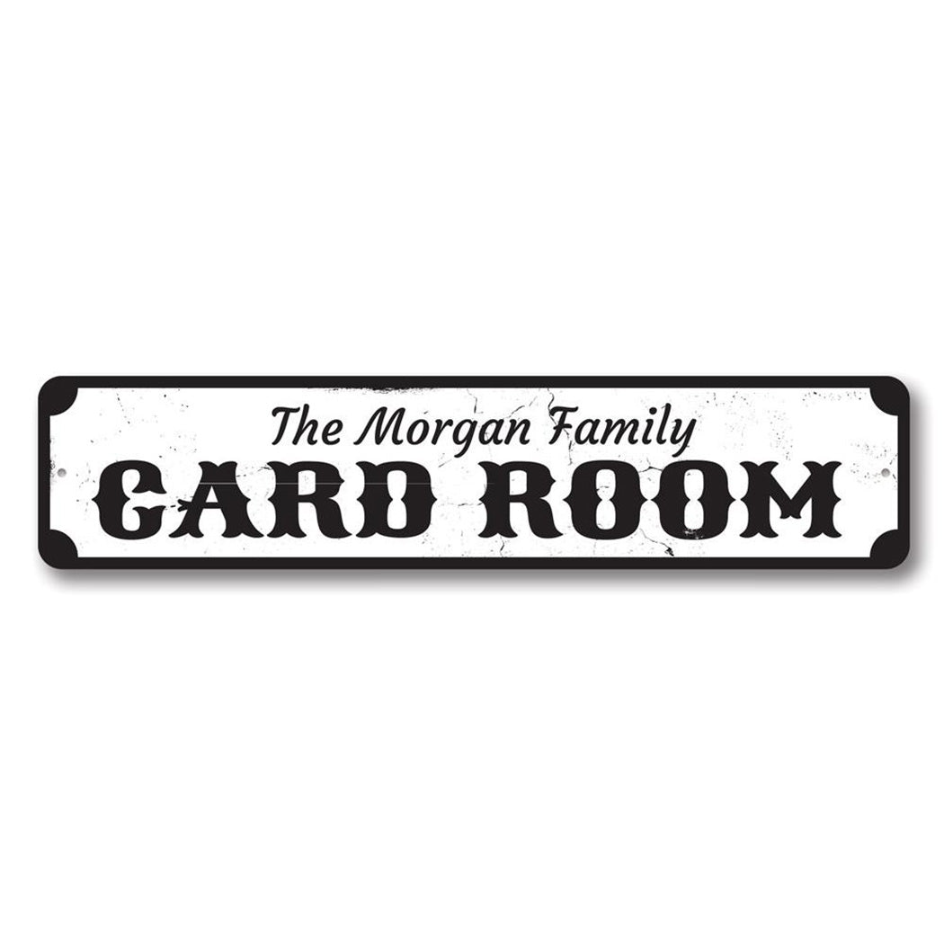 Card Room Metal Sign