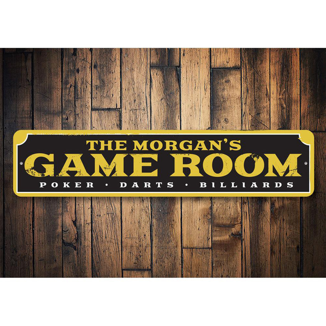 Family Game Room Sign