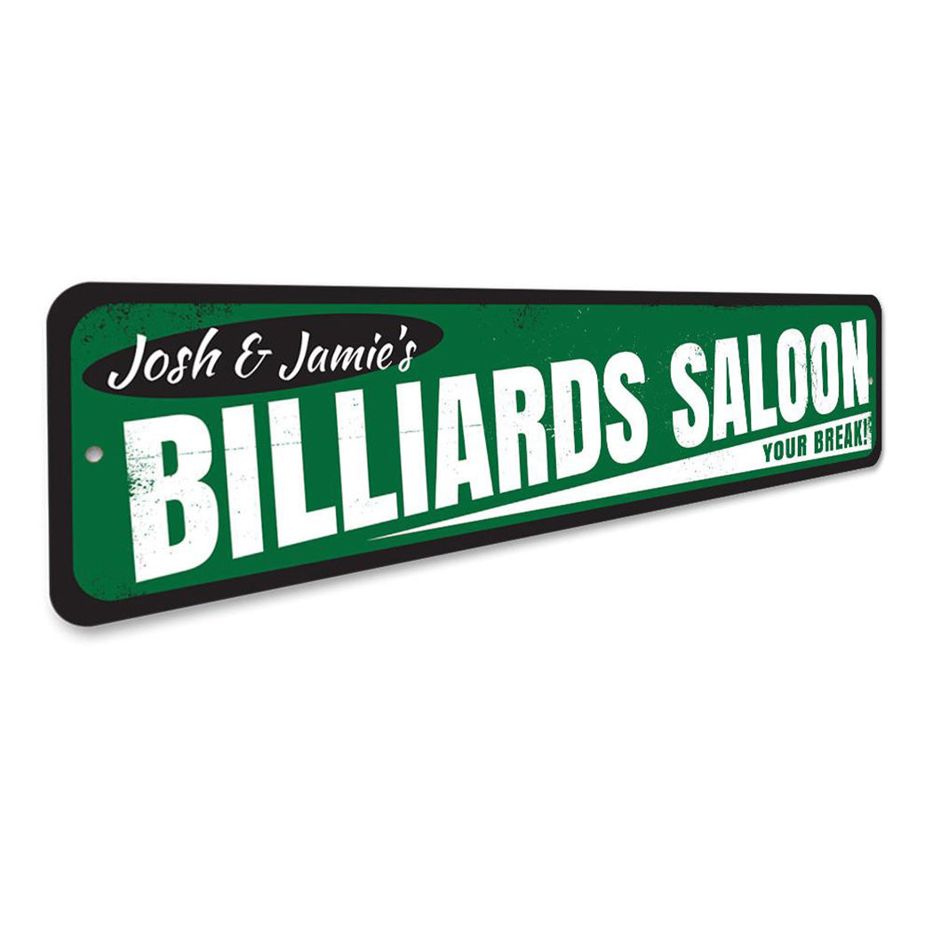 Billiards Saloon Sign