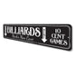 Play Billiards Here Sign