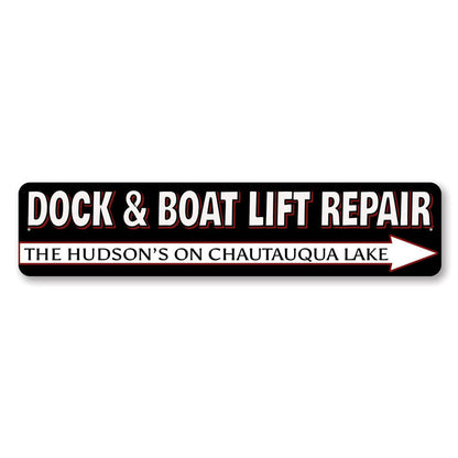 Boat Lift Repair Metal Sign