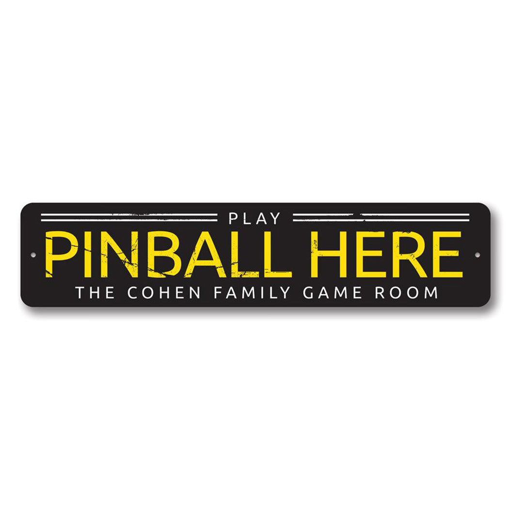 Pinball Metal Sign