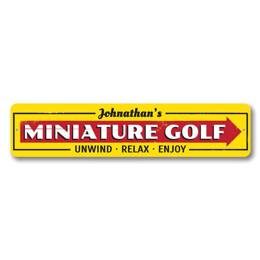 Mini Golf Metal Sign