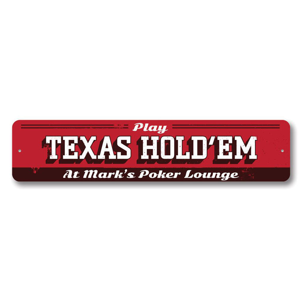 Texas Hold Em Sign