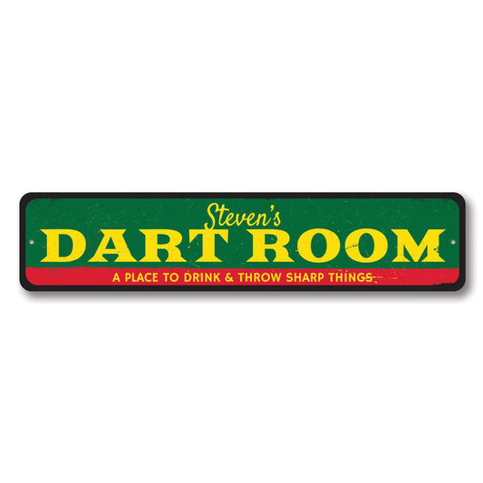 Dart Room Metal Sign