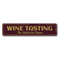Wine Tasting Metal Sign