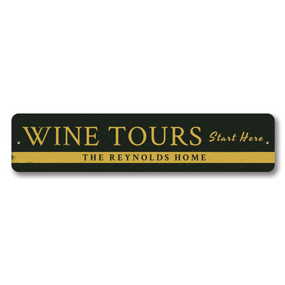 Wine Tours Metal Sign