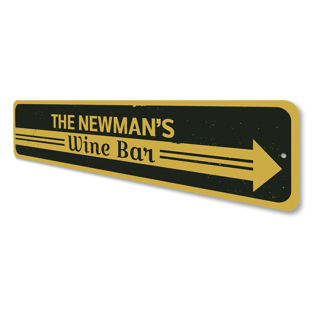 Wine Bar Arrow Sign