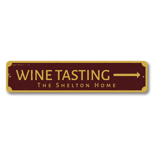 Wine Tasting Arrow Sign