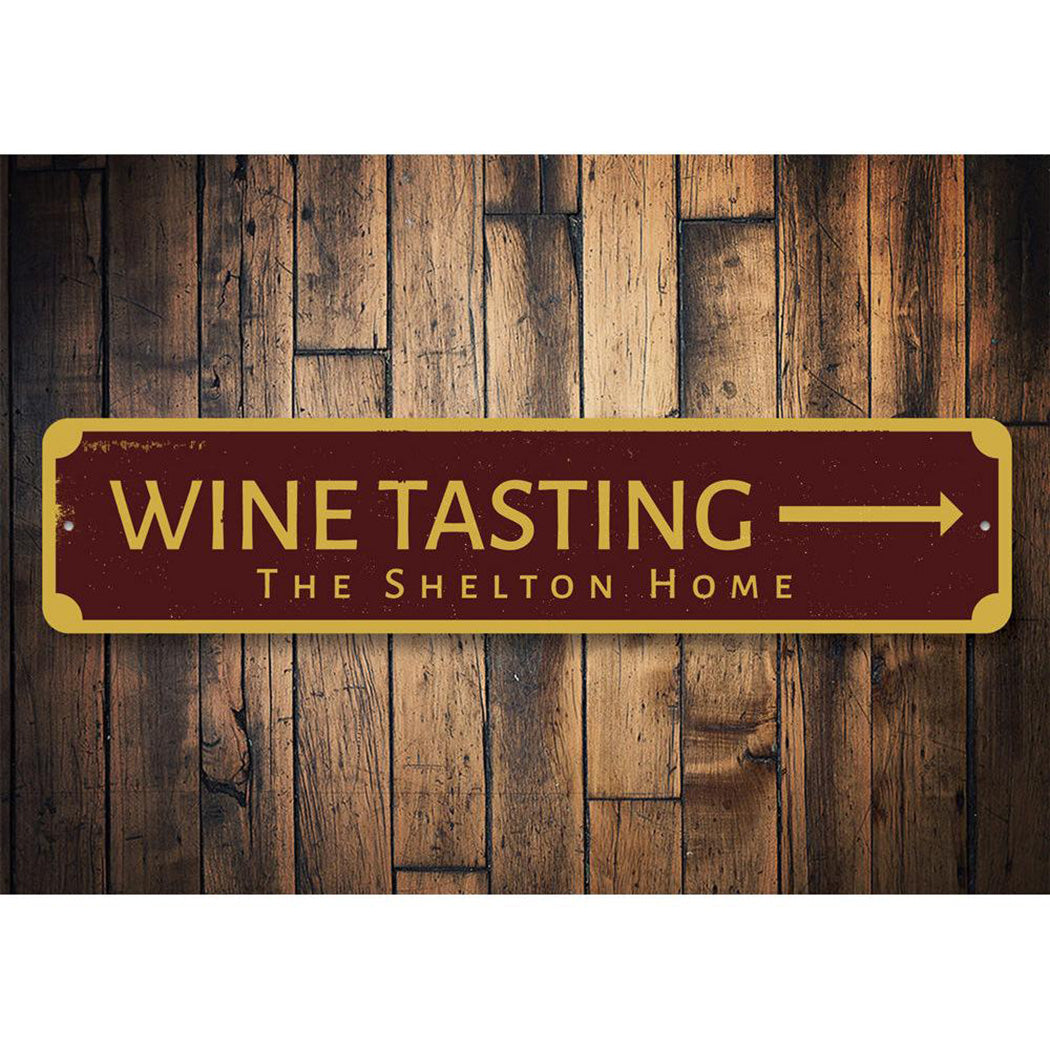 Wine Tasting Arrow Sign