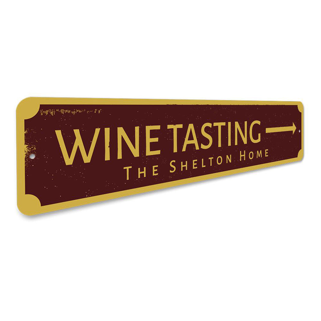 Wine Tasting Arrow Sign