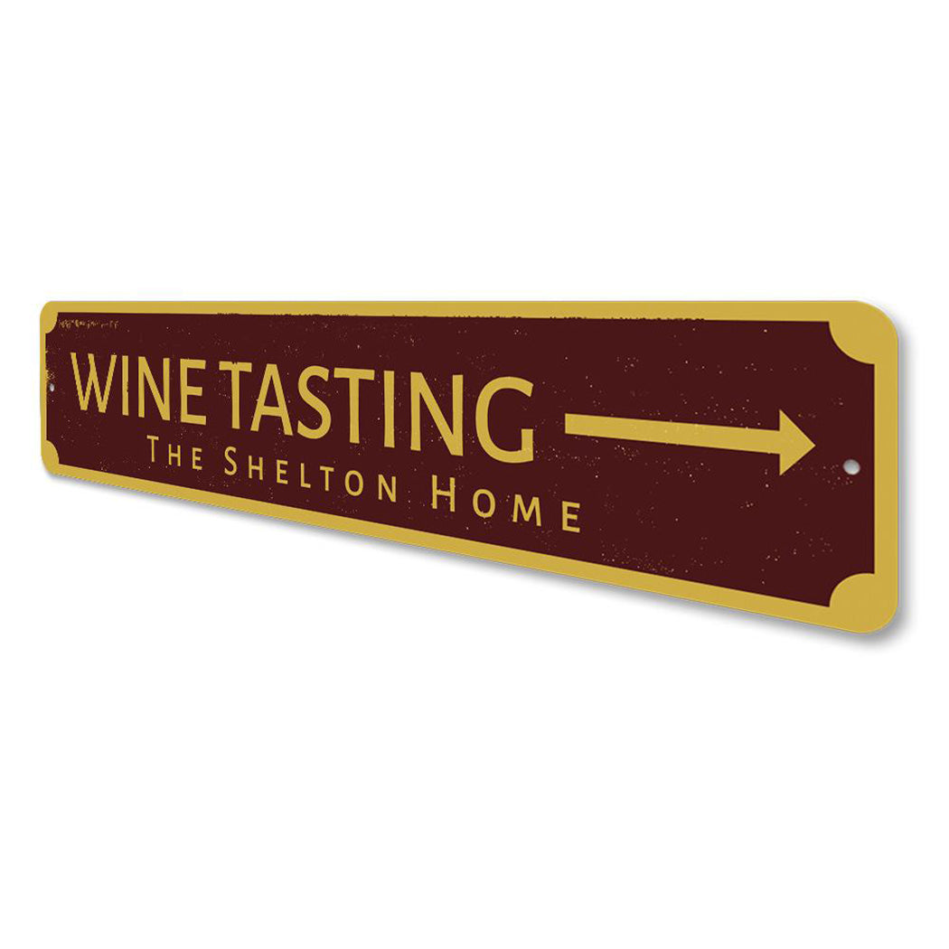 Wine Tasting Arrow Sign