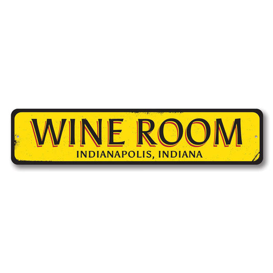 Wine Room Location Sign