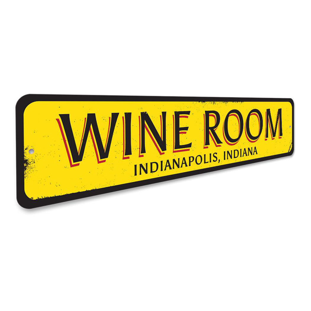 Wine Room Location Sign