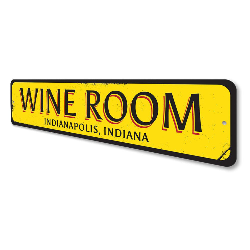 Wine Room Location Sign