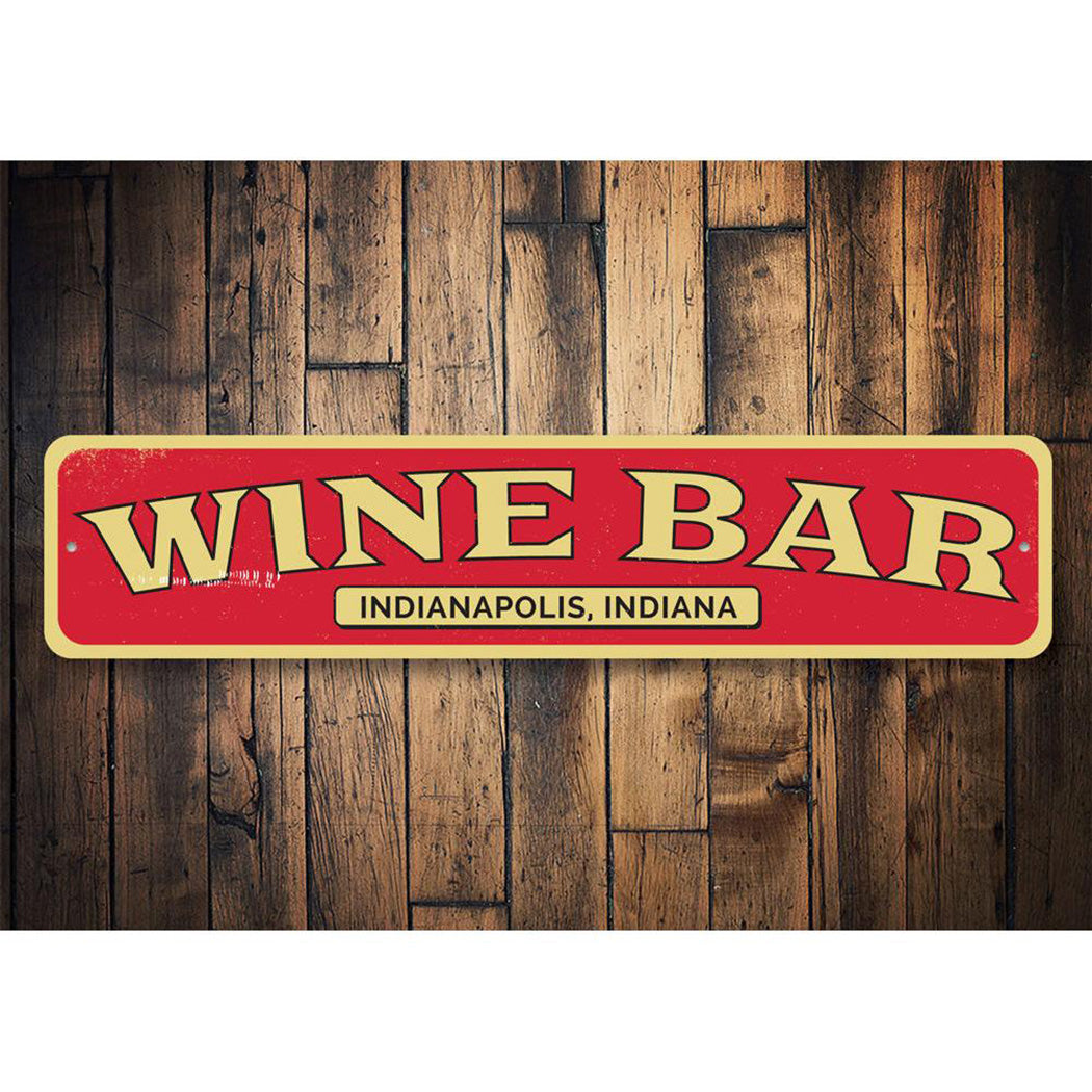 Wine Bar Location Sign