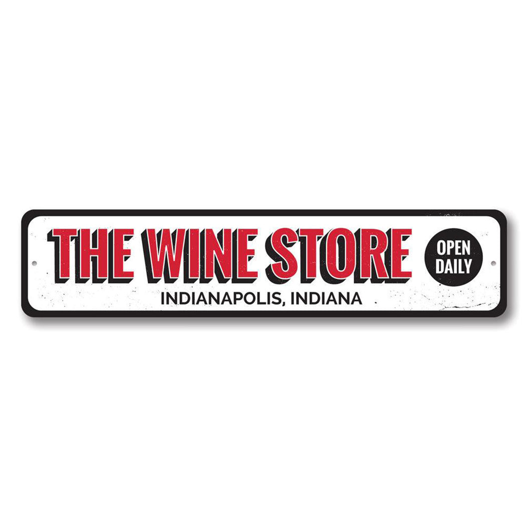 Wine Store Metal Sign