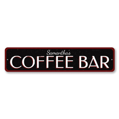 Coffee Bar Metal Sign