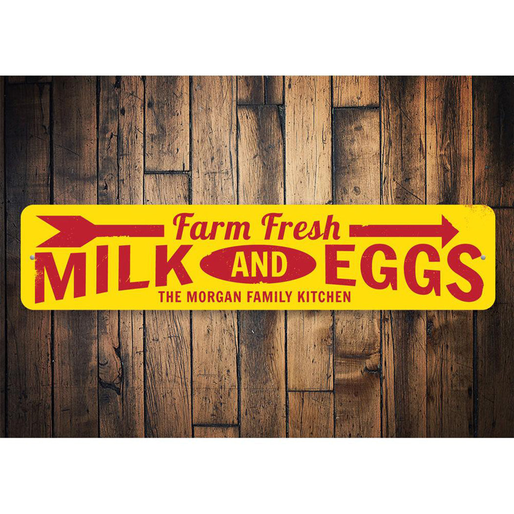 Farm Fresh Milk & Eggs Sign