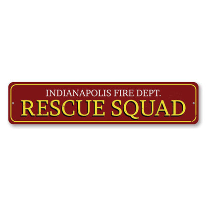 Rescue Squad Metal Sign