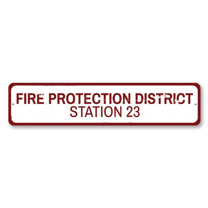 Fire Protection District Metal Sign