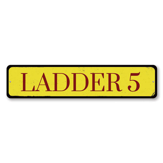 Ladder Number Metal Sign