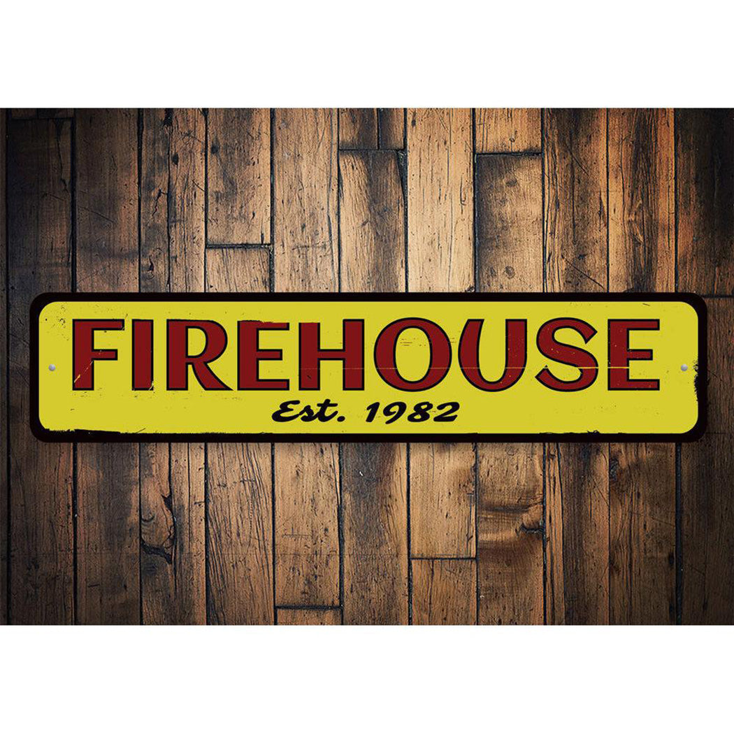 Firehouse Established Date Sign