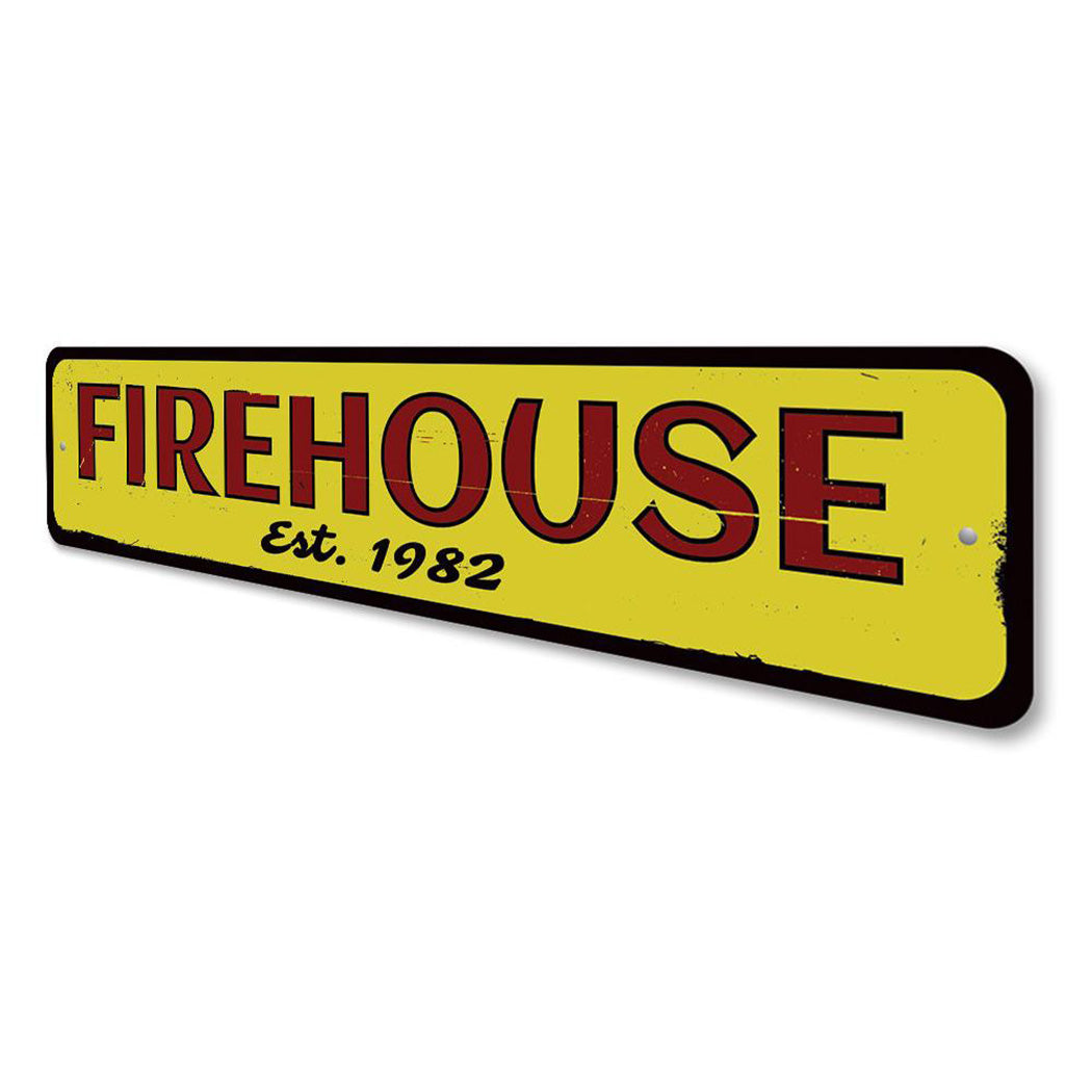 Firehouse Established Date Sign